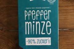 Zuckerreduzierte-Pfefferminzschokolade