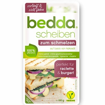 bedda - SCHEIBEN zum Schmelzen 180g Vegane Käsealternative Cremig, Würzig und Zartschmelzend - 1